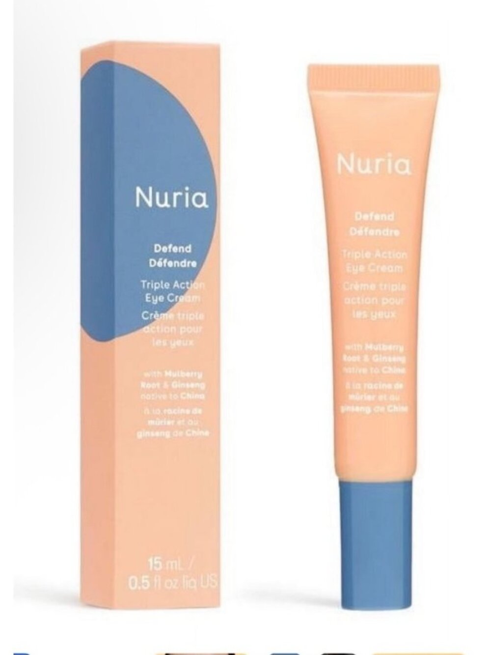 Nuria Defend Triple Action Eye Cream NWB .5 fl oz